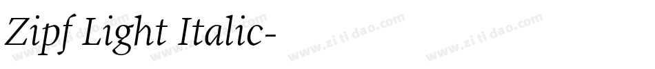 Zipf Light Italic字体转换